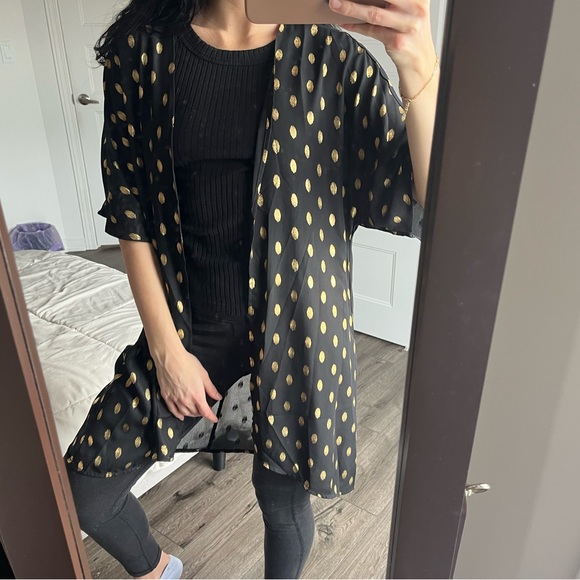 Gold Polka Dot Kimono - Picture 1 of 2